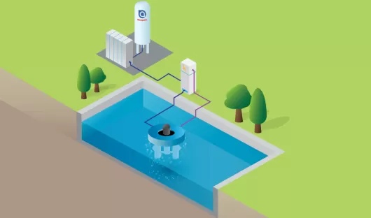 Oxy Injector-Turboxal Schwimmendes System zum Sauerstoffeintrag